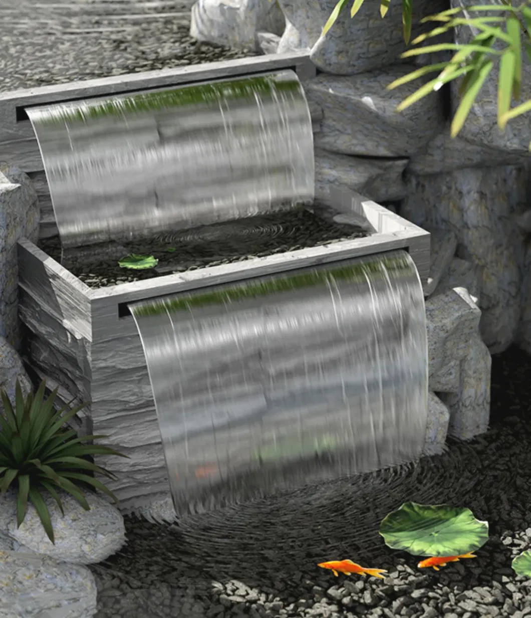 Wall Mounted Pond Water Feature Spillway