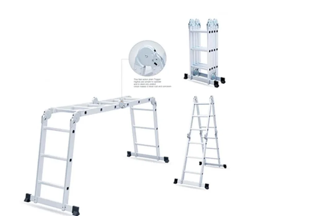 Lightweight Home Telescopic Folding Steps Aluminum Square Tube Ladder