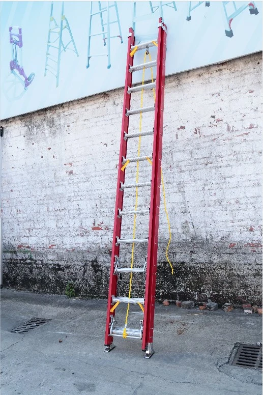 24 FT Type IA Insulated Folding Step Ladder Double Extension Fiberglass